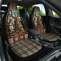 Happy Saints Cyril and Methodius Day Car Seat Cover Christian Stained-Glass Window