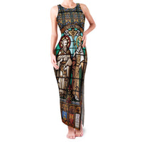 Happy Saints Cyril and Methodius Day Family Matching Tank Maxi Dress and Hawaiian Shirt Christian Stained-Glass Window
