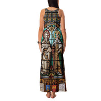 Happy Saints Cyril and Methodius Day Family Matching Tank Maxi Dress and Hawaiian Shirt Christian Stained-Glass Window
