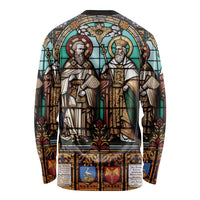 Happy Saints Cyril and Methodius Day Long Sleeve Shirt Christian Stained-Glass Window