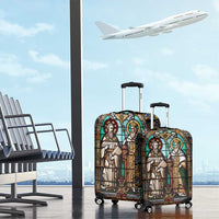 Happy Saints Cyril and Methodius Day Luggage Cover Christian Stained-Glass Window
