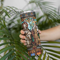 Happy Saints Cyril and Methodius Day Skinny Tumbler Christian Stained-Glass Window