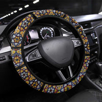 Happy Saints Cyril and Methodius Day Steering Wheel Cover Christian Stained-Glass Window