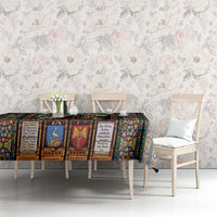 Happy Saints Cyril and Methodius Day Tablecloth Christian Stained-Glass Window
