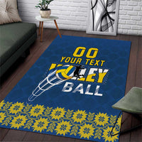 Custom Ukraine Volleyball Area Rug Cholovicha Zbirna Ukrainy z Volejbolu