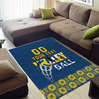 Custom Ukraine Volleyball Area Rug Cholovicha Zbirna Ukrainy z Volejbolu