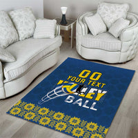 Custom Ukraine Volleyball Area Rug Cholovicha Zbirna Ukrainy z Volejbolu