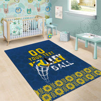 Custom Ukraine Volleyball Area Rug Cholovicha Zbirna Ukrainy z Volejbolu