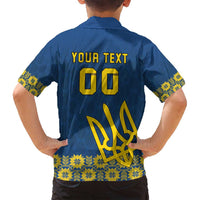 Custom Ukraine Volleyball Family Matching Summer Maxi Dress and Hawaiian Shirt Cholovicha Zbirna Ukrainy z Volejbolu