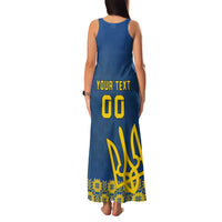 Custom Ukraine Volleyball Family Matching Tank Maxi Dress and Hawaiian Shirt Cholovicha Zbirna Ukrainy z Volejbolu