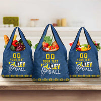 Custom Ukraine Volleyball Grocery Bag Cholovicha Zbirna Ukrainy z Volejbolu