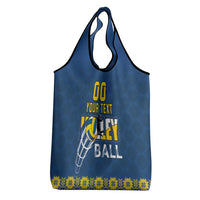 Custom Ukraine Volleyball Grocery Bag Cholovicha Zbirna Ukrainy z Volejbolu