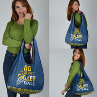 Custom Ukraine Volleyball Grocery Bag Cholovicha Zbirna Ukrainy z Volejbolu