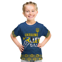 Custom Ukraine Volleyball Kid T Shirt Cholovicha Zbirna Ukrainy z Volejbolu