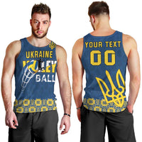 Custom Ukraine Volleyball Men Tank Top Cholovicha Zbirna Ukrainy z Volejbolu