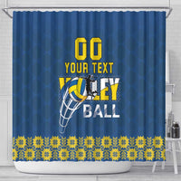 Custom Ukraine Volleyball Shower Curtain Cholovicha Zbirna Ukrainy z Volejbolu