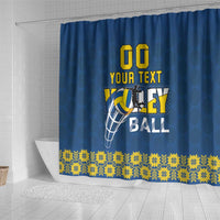 Custom Ukraine Volleyball Shower Curtain Cholovicha Zbirna Ukrainy z Volejbolu
