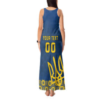 Custom Ukraine Volleyball Tank Maxi Dress Cholovicha Zbirna Ukrainy z Volejbolu