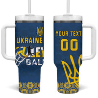 Custom Ukraine Volleyball Tumbler With Handle Cholovicha Zbirna Ukrainy z Volejbolu