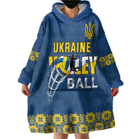 Custom Ukraine Volleyball Wearable Blanket Hoodie Cholovicha Zbirna Ukrainy z Volejbolu