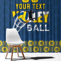 Custom Ukraine Volleyball Window Curtain Cholovicha Zbirna Ukrainy z Volejbolu