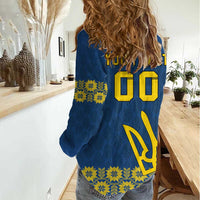 Custom Ukraine Volleyball Women Casual Shirt Cholovicha Zbirna Ukrainy z Volejbolu