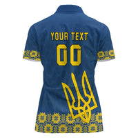 Custom Ukraine Volleyball Women Polo Shirt Cholovicha Zbirna Ukrainy z Volejbolu