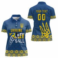 Custom Ukraine Volleyball Women Polo Shirt Cholovicha Zbirna Ukrainy z Volejbolu