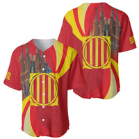 Catalonia Spain Baseball Jersey Basilica de la Sagrada Familia