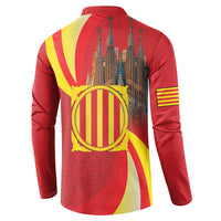 Catalonia Spain Button Sweatshirt Basilica de la Sagrada Familia