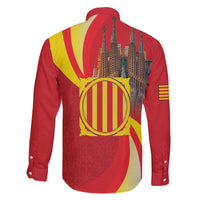 Catalonia Spain Family Matching Off The Shoulder Long Sleeve Dress and Hawaiian Shirt Basilica de la Sagrada Familia