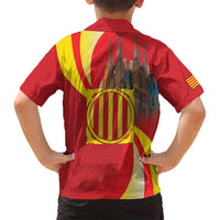 Catalonia Spain Family Matching Off Shoulder Maxi Dress and Hawaiian Shirt Basilica de la Sagrada Familia