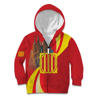 Catalonia Spain Kid Hoodie Basilica de la Sagrada Familia