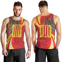 Catalonia Spain Men Tank Top Basilica de la Sagrada Familia