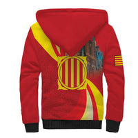 Catalonia Spain Sherpa Hoodie Basilica de la Sagrada Familia