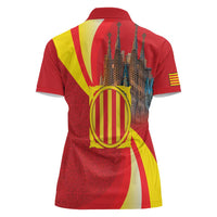 Catalonia Spain Women Polo Shirt Basilica de la Sagrada Familia
