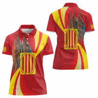 Catalonia Spain Women Polo Shirt Basilica de la Sagrada Familia
