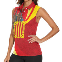 Catalonia Spain Women Sleeveless Polo Shirt Basilica de la Sagrada Familia