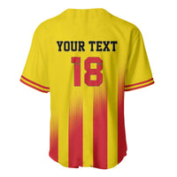 Custom Catalonia Football Baseball Jersey Seleccio de futbol de Catalunya