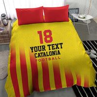Custom Catalonia Football Bedding Set Seleccio de futbol de Catalunya
