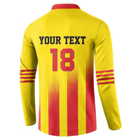 Custom Catalonia Football Button Sweatshirt Seleccio de futbol de Catalunya