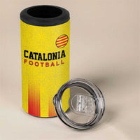 Custom Catalonia Football 4 in 1 Can Cooler Tumbler Seleccio de futbol de Catalunya