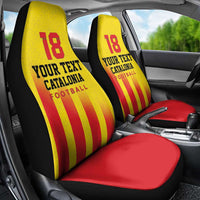Custom Catalonia Football Car Seat Cover Seleccio de futbol de Catalunya