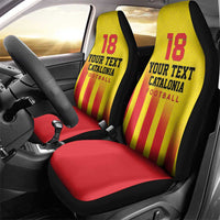 Custom Catalonia Football Car Seat Cover Seleccio de futbol de Catalunya