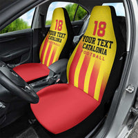 Custom Catalonia Football Car Seat Cover Seleccio de futbol de Catalunya
