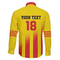 Custom Catalonia Football Family Matching Off Shoulder Maxi Dress and Hawaiian Shirt Seleccio de futbol de Catalunya