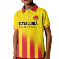 Custom Catalonia Football Kid Polo Shirt Seleccio de futbol de Catalunya