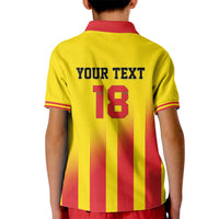 Custom Catalonia Football Kid Polo Shirt Seleccio de futbol de Catalunya