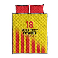 Custom Catalonia Football Quilt Bed Set Seleccio de futbol de Catalunya