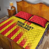 Custom Catalonia Football Quilt Bed Set Seleccio de futbol de Catalunya